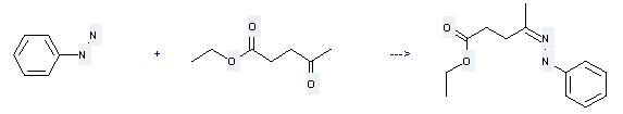 Ethyl levulinate can be used to produce 4-phenylhydrazono-valeric acid ethyl ester by heating